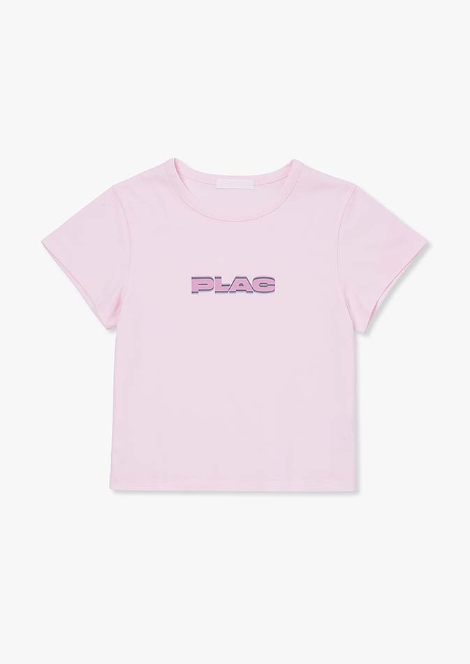 [앨리스펑크 pick&#039;s]베이직 로고 크롭 티셔츠 라이트 핑크